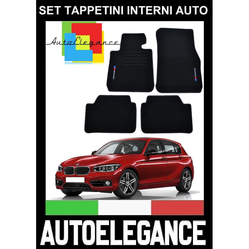 BMW SERIE 1 F20 2011+ SET TAPPETINI IN VELLUTO DI ALTA QUALITA' SPECIFICO AUTOELEGANCERICAMBI