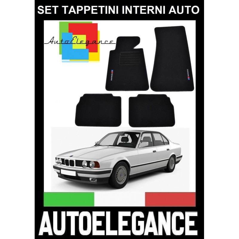 BMW SERIE 5 E34 1988-1997 SET TAPPETINI IN VELLUTO DI ALTA QUALITA' SPECIFICO AUTOELEGANCERICAMBI