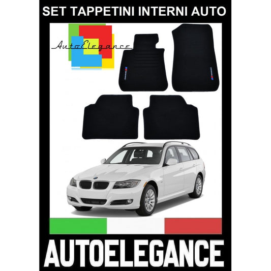 BMW SERIE 3 E91 2005-2012 SET TAPPETINI IN VELLUTO DI ALTA QUALITA' SPECIFICO AUTOELEGANCERICAMBI