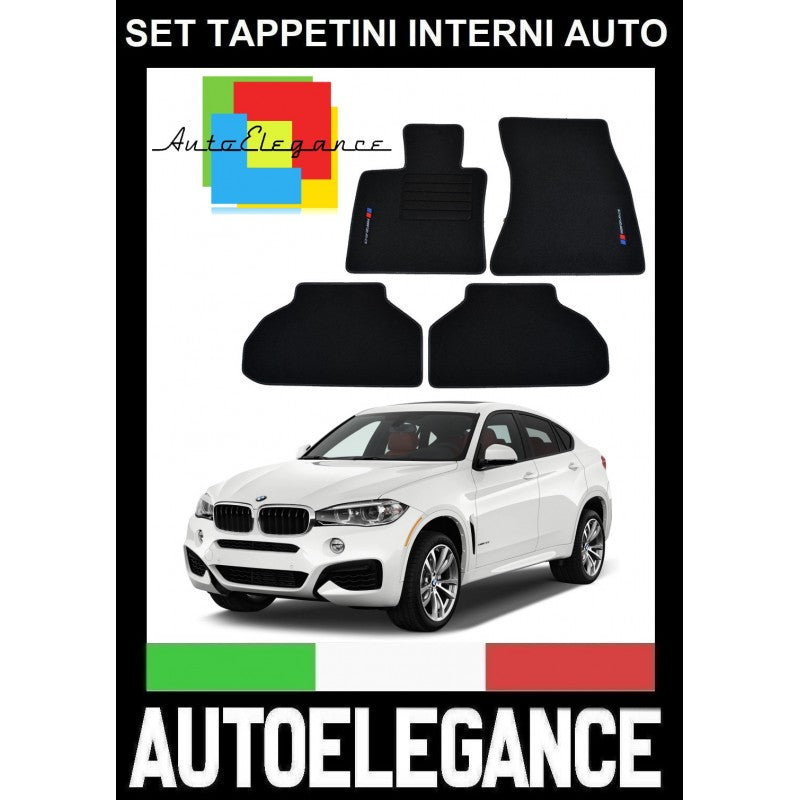 BMW X6 F16 2014+ SET TAPPETINI IN VELLUTO DI ALTA QUALITA' SPECIFICO AUTOELEGANCERICAMBI
