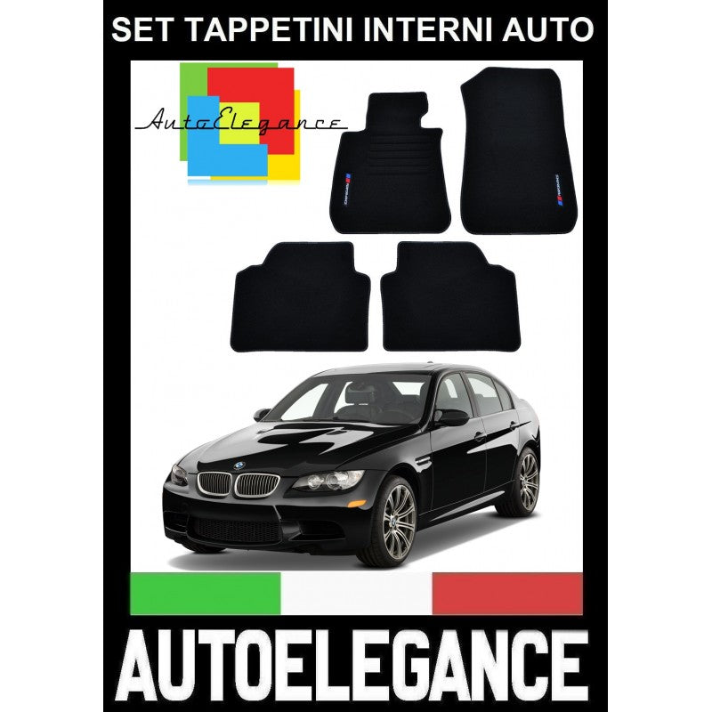 BMW SERIE 3 E90 2005-2012 SET TAPPETINI IN VELLUTO DI ALTA QUALITA' SPECIFICO AUTOELEGANCERICAMBI