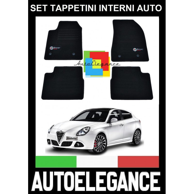 ALFA ROMEO GIULIETTA 940 2010-2013 SET TAPPETINI IN MOQUETTE DI ALTA QUALITA' SPECIFICO AUTOELEGANCERICAMBI