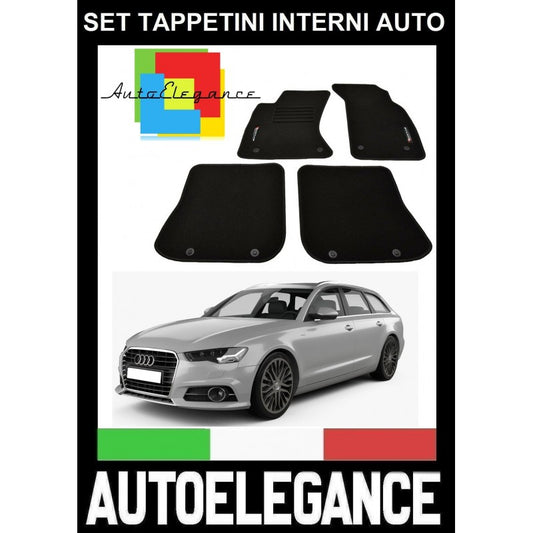 AUDI A6 C7 4G AVANT 2011+ SET TAPPETINI IN MOQUETTE DI ALTA QUALITA' SPECIFICO AUTOELEGANCERICAMBI