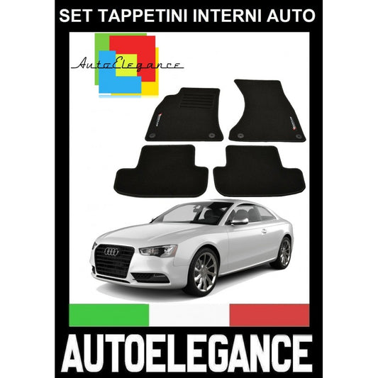 AUDI A5 COUPE 2007+ SET TAPPETINI IN MOQUETTE DI ALTA QUALITA' SPECIFICO AUTOELEGANCERICAMBI