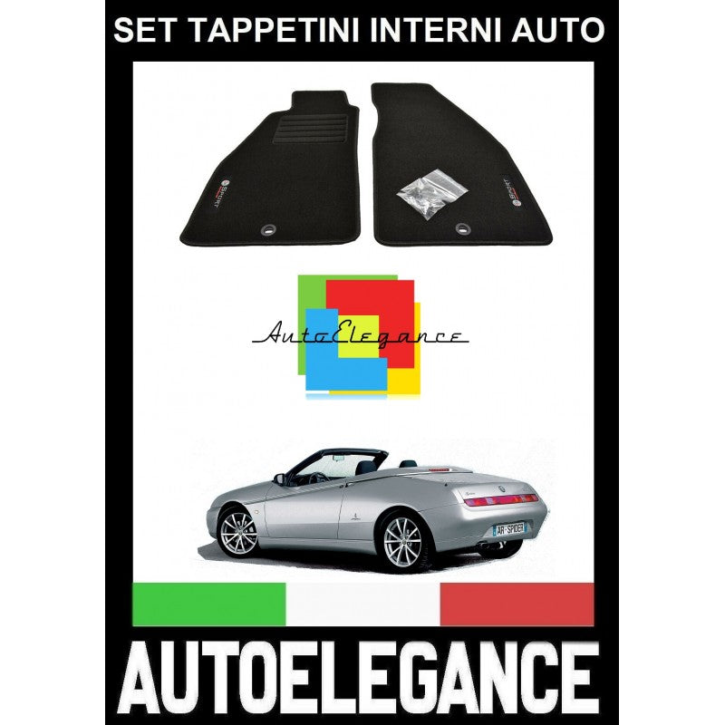 ALFA ROMEO SPIDER 916 1995-2005 SET TAPPETINI IN MOQUETTE DI ALTA QUALITA' SPECIFICO AUTOELEGANCERICAMBI