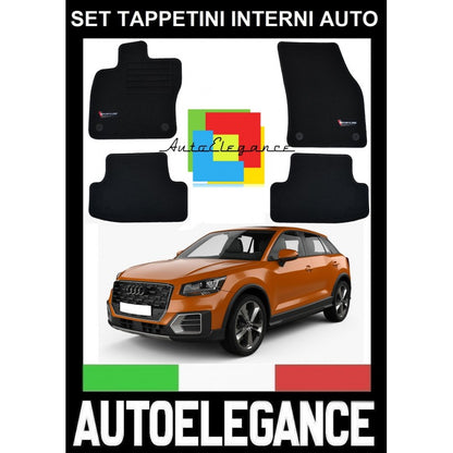 AUDI Q2 2016+ SET TAPPETINI IN MOQUETTE DI ALTA QUALITA' SPECIFICO AUTOELEGANCERICAMBI