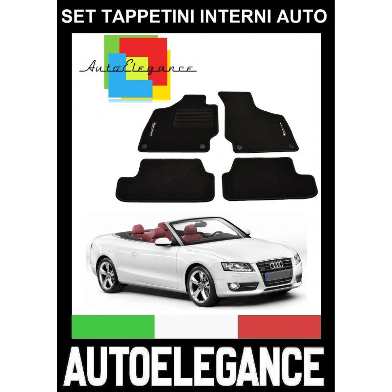 AUDI A3 CABRIO 8P 2008-2014 SET TAPPETINI IN MOQUETTE DI ALTA QUALITA' SPECIFICO AUTOELEGANCERICAMBI