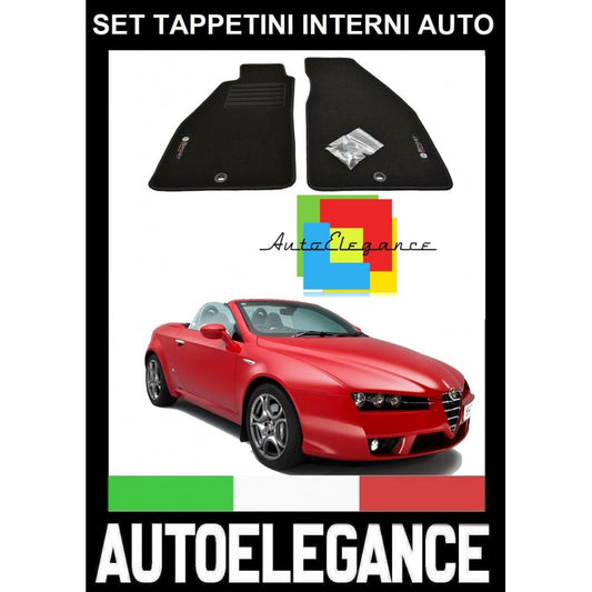 ALFA ROMEO SPIDER 939 2006 SET TAPPETINI IN MOQUETTE DI ALTA QUALITA' SPECIFICO AUTOELEGANCERICAMBI