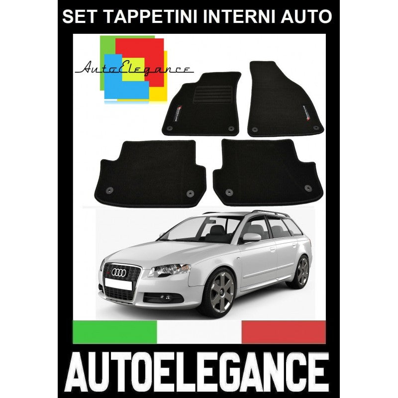 AUDI A4 8E B6 B7 AVANT 2000-2008 SET TAPPETINI IN MOQUETTE DI ALTA QUALITA' SPECIFICO AUTOELEGANCERICAMBI