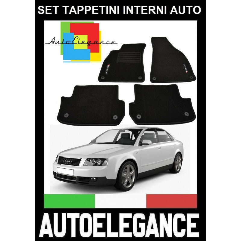 AUDI A4 8E B6 B7 2000-2008 SET TAPPETINI IN MOQUETTE DI ALTA QUALITA' SPECIFICO AUTOELEGANCERICAMBI