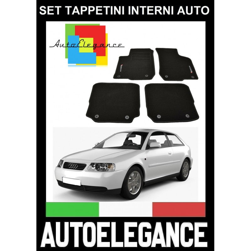AUDI A3 8L 1996-2003 SET TAPPETINI IN MOQUETTE DI ALTA QUALITA' SPECIFICO AUTOELEGANCERICAMBI