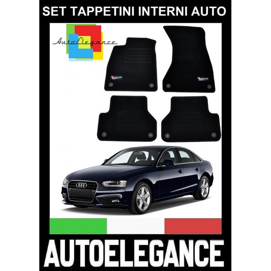 AUDI A4 8K B8 2007-2015 SET TAPPETINI IN MOQUETTE DI ALTA QUALITA' SPECIFICO AUTOELEGANCERICAMBI