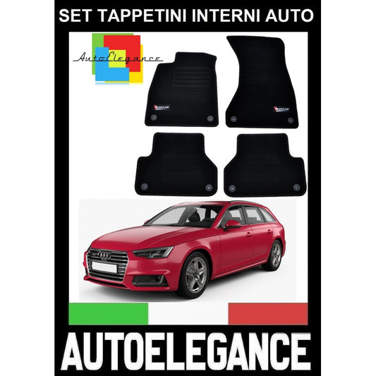 AUDI A4 B9 AVANT 2015+ SET TAPPETINI IN MOQUETTE DI ALTA QUALITA' SPECIFICO AUTOELEGANCERICAMBI