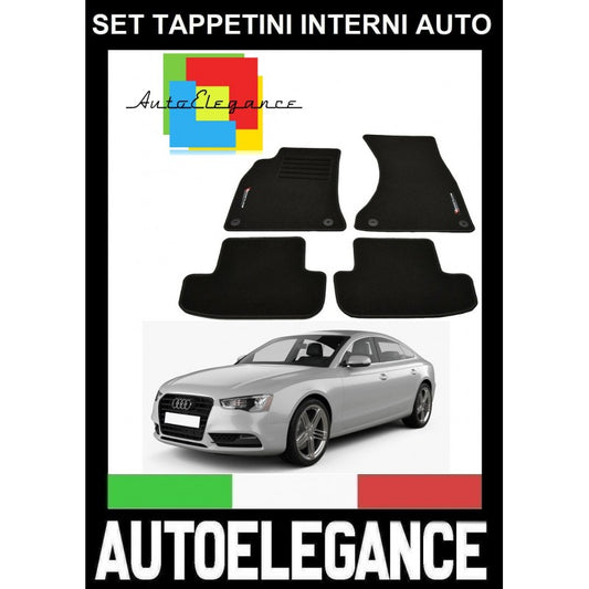 AUDI A5 8T SPORTBACK 2009+ SET TAPPETINI IN MOQUETTE DI ALTA QUALITA' SPECIFICO AUTOELEGANCERICAMBI