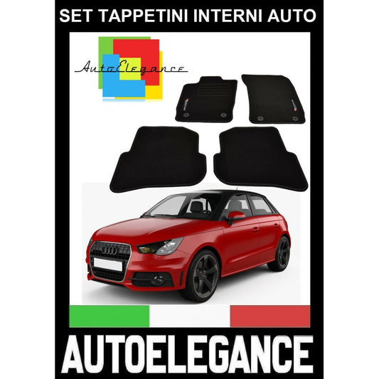 AUDI A1 8X SPORTBACK 2011+ SET TAPPETINI IN MOQUETTE DI ALTA QUALITA' SPECIFICO AUTOELEGANCERICAMBI
