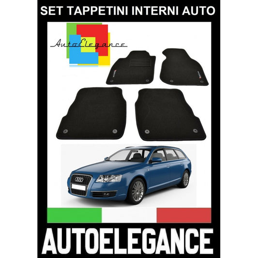 AUDI A6 C6 4F AVANT 2004-2011 SET TAPPETINI IN MOQUETTE DI ALTA QUALITA' SPECIFICO AUTOELEGANCERICAMBI