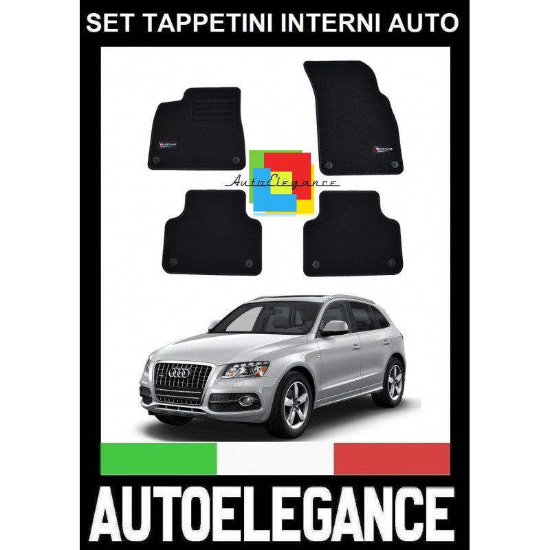 AUDI Q5 2008-2017 SET TAPPETINI IN MOQUETTE DI ALTA QUALITA' SPECIFICO AUTOELEGANCERICAMBI