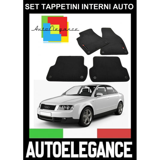 AUDI A4 8E B6 B7 2000-2007 SET TAPPETINI IN VELLUTO DI ALTA QUALITA' SPECIFICO AUTOELEGANCERICAMBI