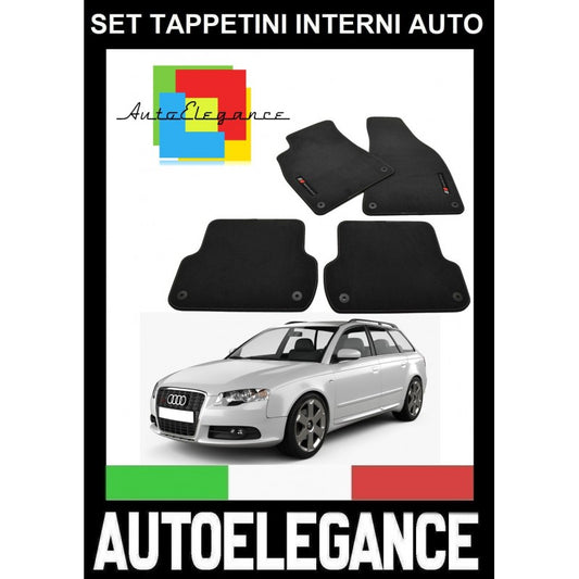 AUDI A4 8E B6 B7 AVANT 2000-2007 SET TAPPETINI IN VELLUTO DI ALTA QUALITA' SPECIFICO AUTOELEGANCERICAMBI