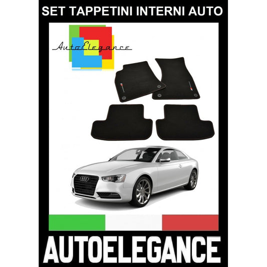 AUDI A5 COUPE CABRIO 2007-2017 SET TAPPETINI IN VELLUTO DI ALTA QUALITA' SPECIFICO AUTOELEGANCERICAMBI