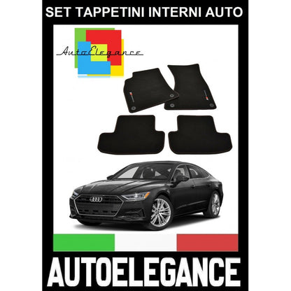 AUDI A7 SPORTBACK 2010-2018 SET TAPPETINI IN VELLUTO DI ALTA QUALITA' SPECIFICO AUTOELEGANCERICAMBI