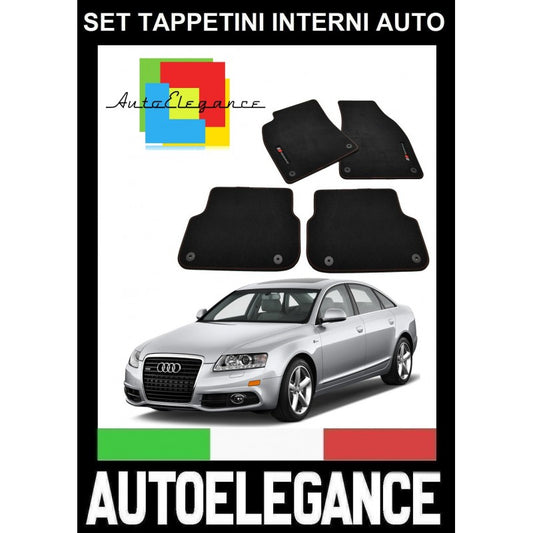 AUDI A6 4F C6 2004-2011 SET TAPPETINI IN VELLUTO DI ALTA QUALITA' SPECIFICO AUTOELEGANCERICAMBI