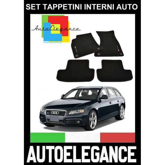 AUDI A4 AVANT 8K B8 2007-2015 SET TAPPETINI IN VELLUTO DI ALTA QUALITA' SPECIFICO AUTOELEGANCERICAMBI