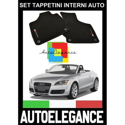 AUDI TT 8J ROADSTER 2006-2014 SET TAPPETINI IN VELLUTO DI ALTA QUALITA' SPECIFICO AUTOELEGANCERICAMBI
