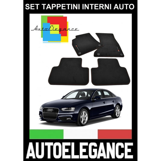 AUDI A4 8K B8 2007-2015 SET TAPPETINI IN VELLUTO DI ALTA QUALITA' SPECIFICO AUTOELEGANCERICAMBI