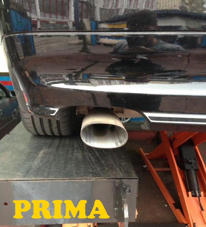 BMW SERIE 3 E92 E93 06-12 - 4x TERMINALI DI SCARICO ACCIAIO INOX DOPPIO USCITA AUTOELEGANCERICAMBI