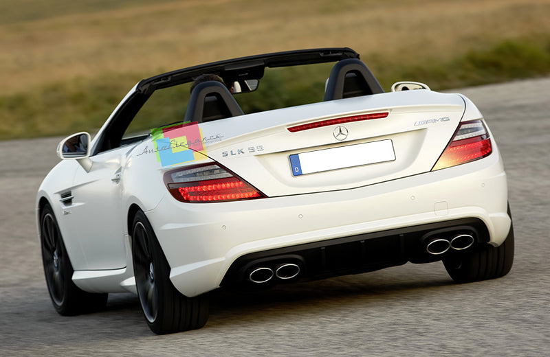 MERCEDES BENZ SLK R172 SPORTS EXHAUST PIPES LOOK 55 AMG