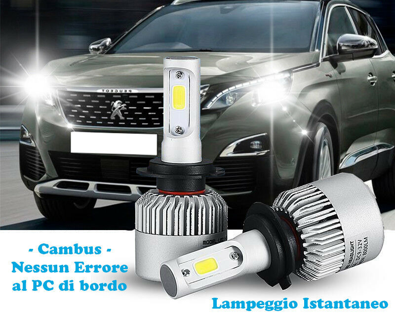 LAMPADE ANABBAGLIANTI LED PEUGEOT 3008 MK2 2016+ ISTANTANEO CREE 6000K BIANCO