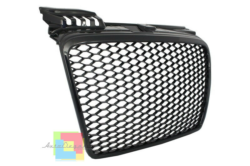 FRONT GRILLE GLOSS BLACK AUDI A4 B7 2004-2007 AVANT SEDAN RS4 CALANDRA