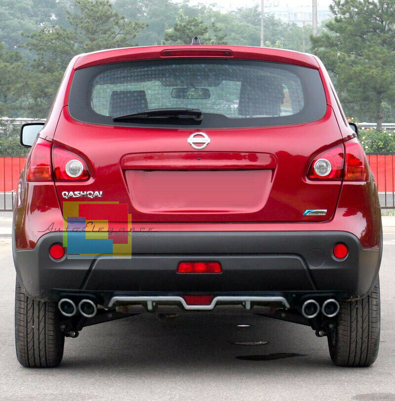 SOTTO PARAURTI QUATTRO TERMINALI PER NISSAN QASHQAI J10 DIFFUSORE POSTERIORE ABS
