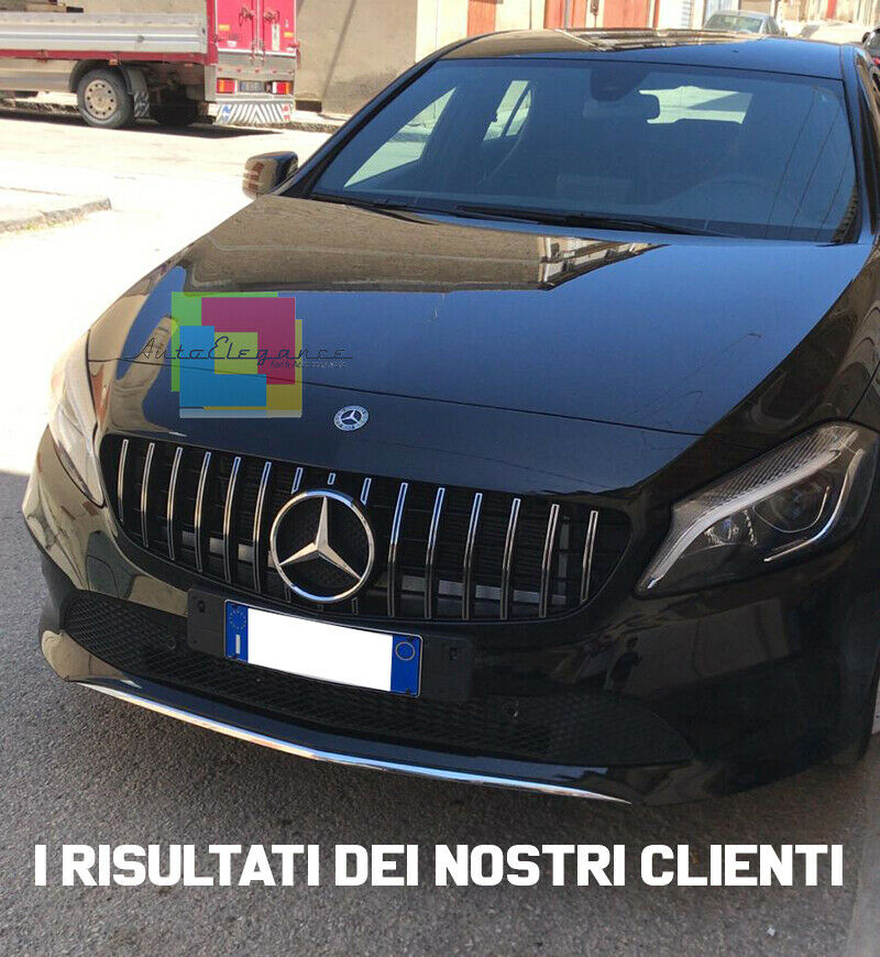 FRONT GRILLE SATIN PROFILES MERCEDES A CLASS W176 2015+ AMG GRILLE