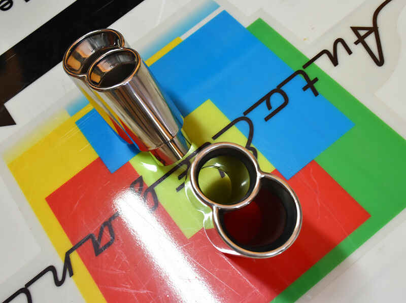 PORSCHE CARRERA 911 997 996 1997-2008 ACCIAIO INOX COPPIA TERMINALI DI SCARICO