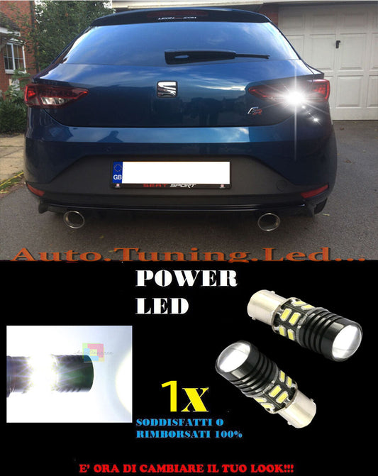 LAMPADA RETROMARCIA A LED P21W BA15 SEAT LEON MK3 6000K CANBUS NO ERROR