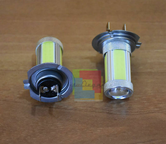 2x LAMPADE AUTO H7 LED CREE COB CANBUS 6000K BIANCO GIACCIO XENON POSIZIONI AUTOELEGANCERICAMBI