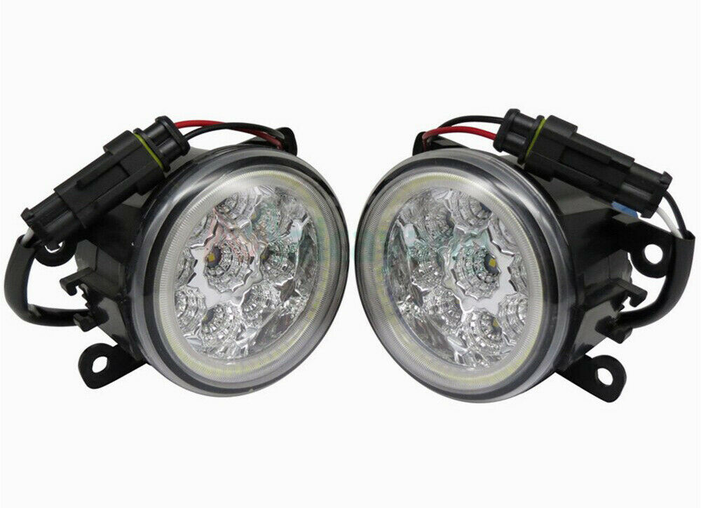 CITROEN C3 C4 C5 C-CROSSER DS4 COPPIA FENDINEBBIA DIURNE ANGEL EYES FULL LED AUTOELEGANCERICAMBI