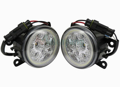 CITROEN C3 C4 C5 C-CROSSER DS4 COPPIA FENDINEBBIA DIURNE ANGEL EYES FULL LED AUTOELEGANCERICAMBI