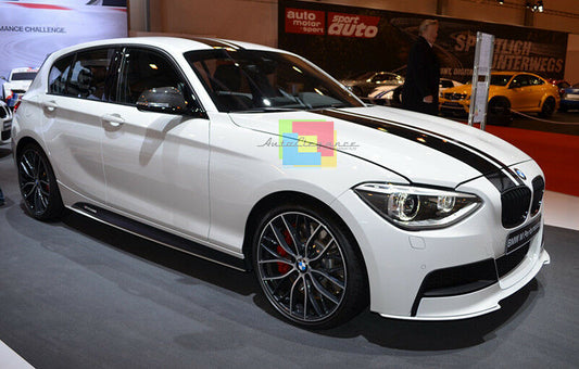VINILI ADESIVI BMW SERIE 1 F20 2011-2015 CARBON LOOK MINIGONNE LATERALI M SPORT