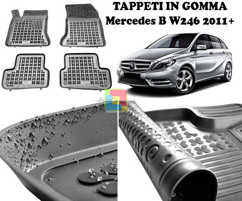 MERCEDES CLASSE B W246 2011+ TAPPETINI AUTO IN GOMMA - TAPPETI TOP QUALITA -1-