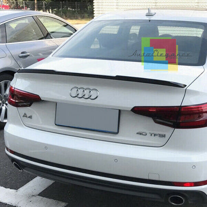 S4 RS4 REAR HOOD SPOILER FOR AUDI A4 B9 2015+ SEDAN GLOSS BLACK