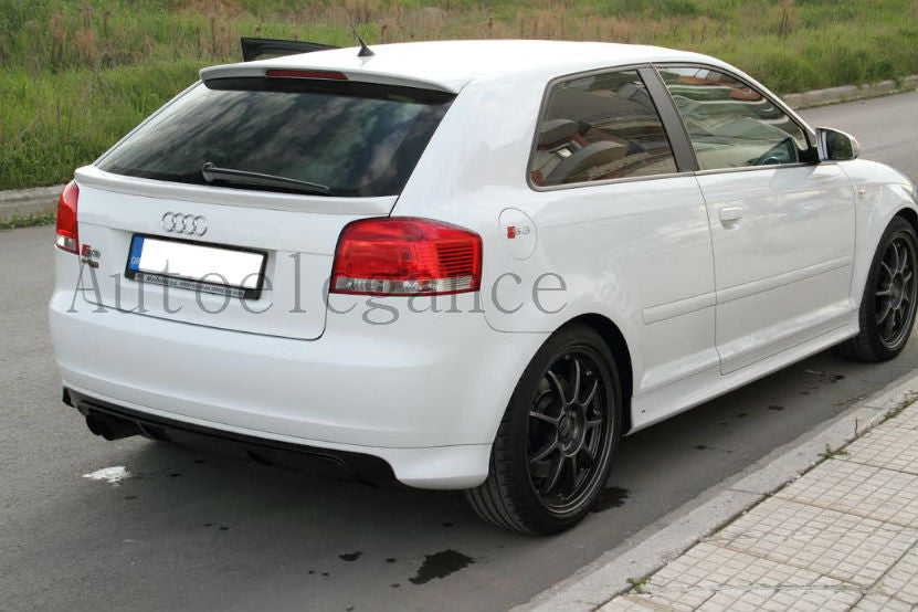POSTERIORE S3 SOTTO PARAURTI AUDI A3 8P 3 PORTE 2004-2008 DIFFUSORE .-