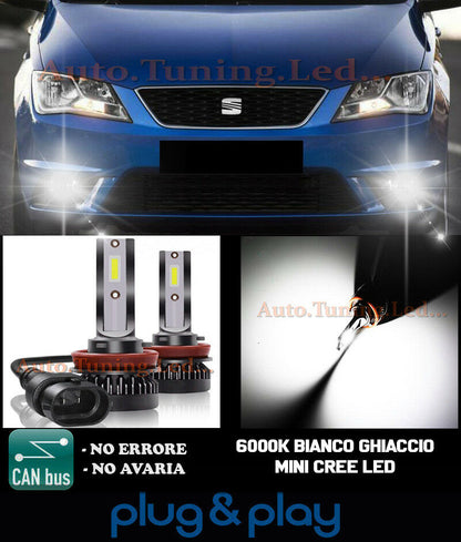 LAMPADE FENDINEBBIA A LED CREE SEAT TOLEDO IV CAMBUS BIANCO GHIACCIO 8000LM