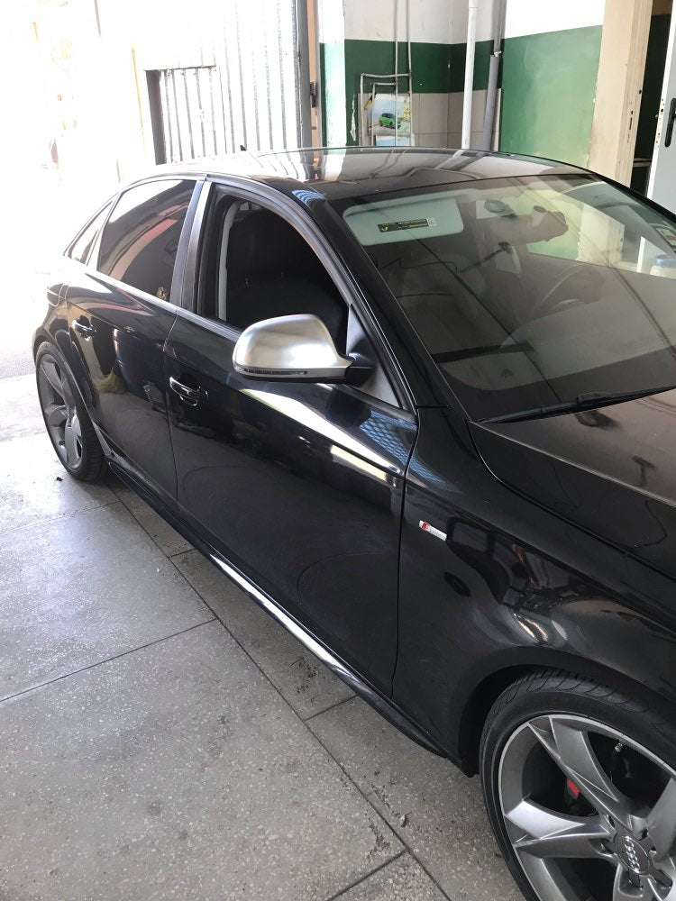 AUDI A4 B8 2008-2010 COPERTURE SATINATE CON FORO FRECCIA SPECCHI CALOTTE SLINE AUTOELEGANCERICAMBI