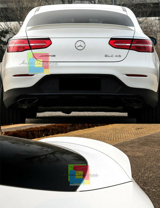 REAR SPOILER WHITE HOOD MERCEDES GLC COUPE C253 2015+ TOP QUALITY