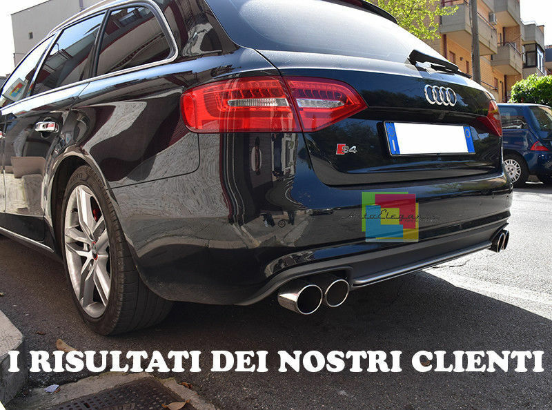 TERMINALI DI SCARICO AUDI A4 B8 8K 2007-2015 DOPPIA USCITA ACCIAIO LOOK S4