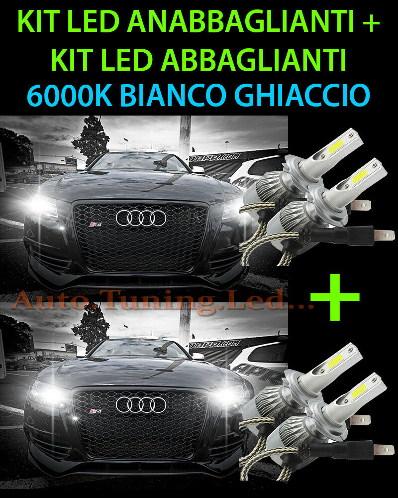 KIT LED LAMPADE ABBAGLIANTI & ANABBAGLIANTI PER AUDI A4 B8 8K 2008-2014