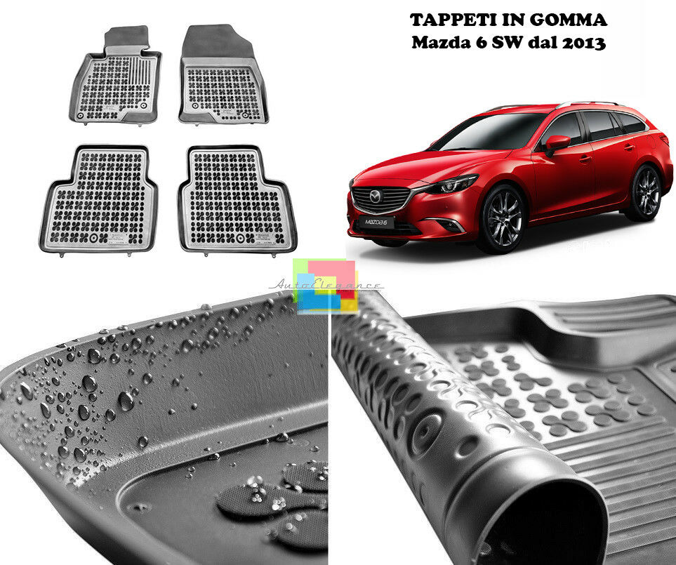 Mazda 6 SW dal 2013+ TAPPETINI AUTO IN GOMMA - TAPPETI TOP QUALITA -1-